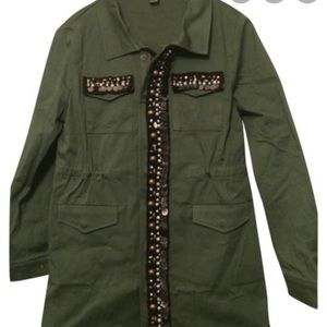 Forever21 beaded military jacket